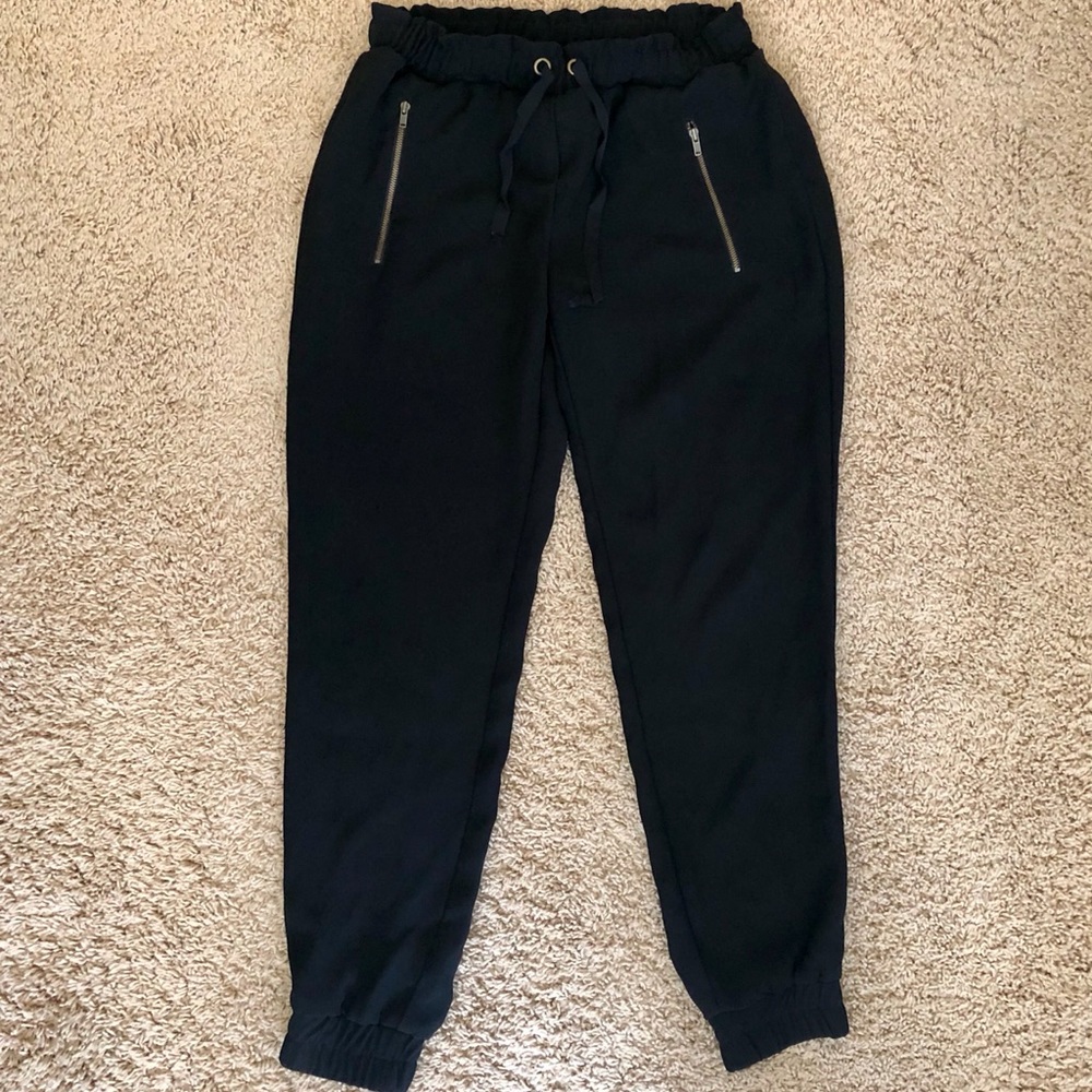 Anthropologie - Elevenses Black Pants, Side Zipper